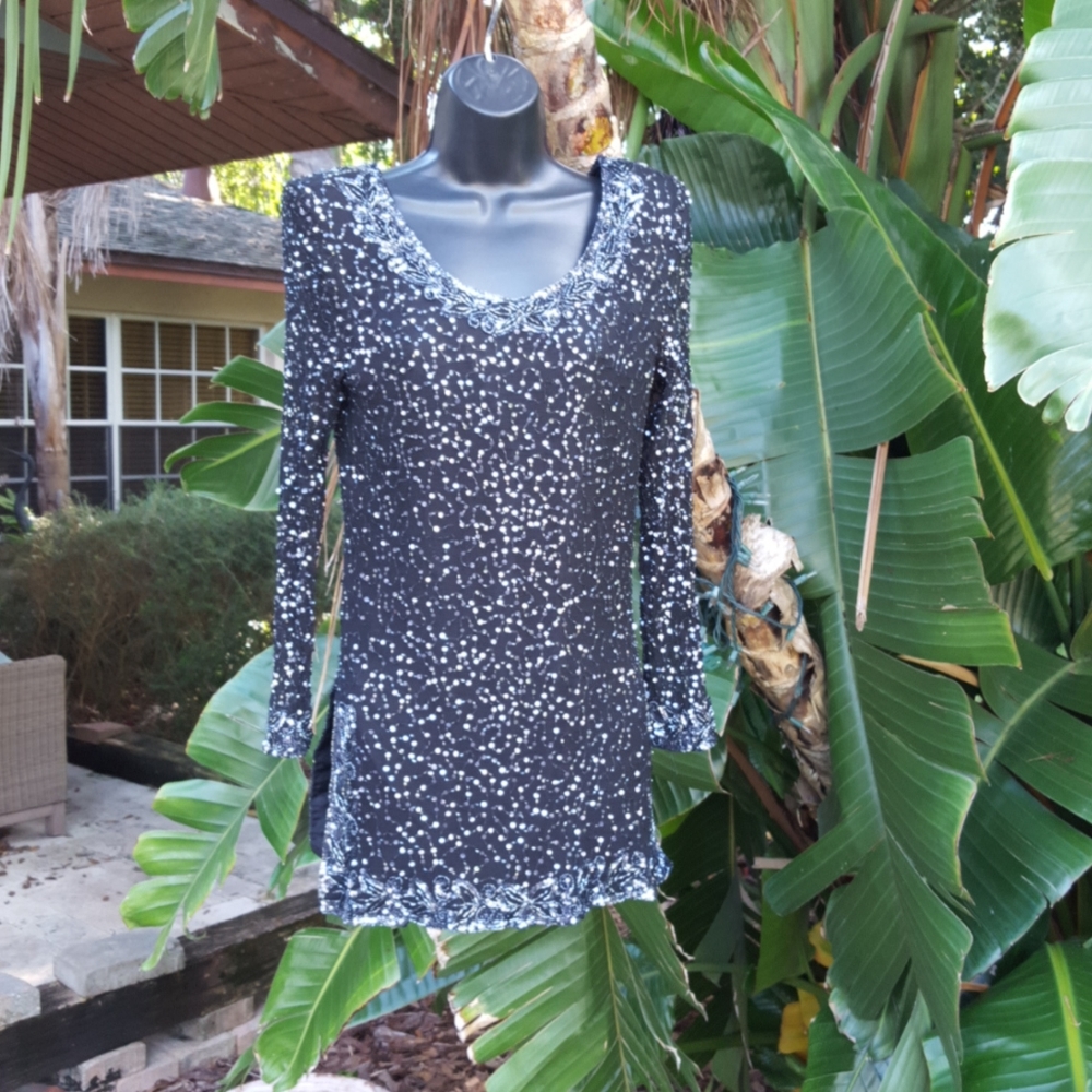 Vintage beaded and sequin tunic - Picture 1 of 11
